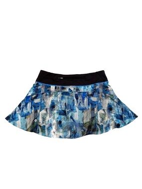 Lululemon Play Off the Pleats Skirt in Sun Dazed Multi Blue